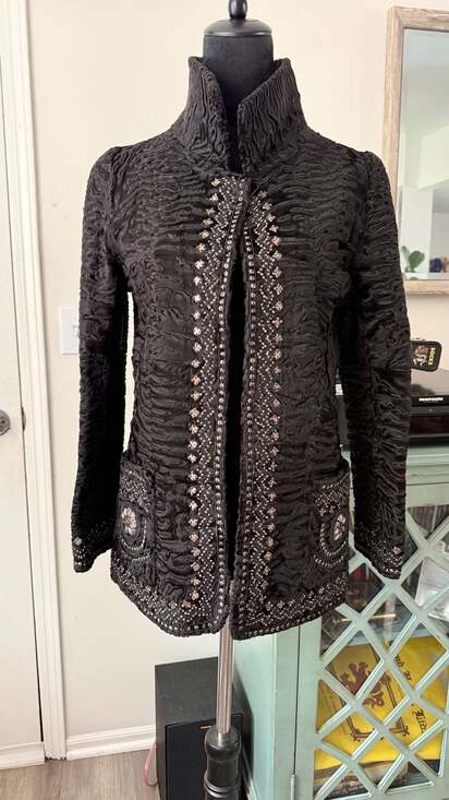 Oscar de la Renta Jackets & Blazers - Oscar de la Renta Couture Embellished Lamb's Wool Jacket